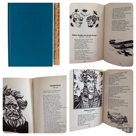 A Book Of Americans By Rosemary & Stephen Vincent Benét 1933 Historical Poetry - Picture 6 of 16